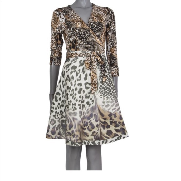 RARE Stunning DVF Leopard Amelia Dress - Picture 3 of 7